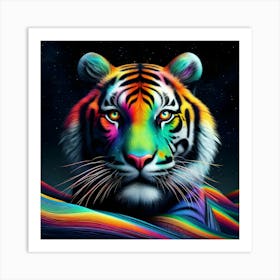 Rainbow Tiger 1 Art Print