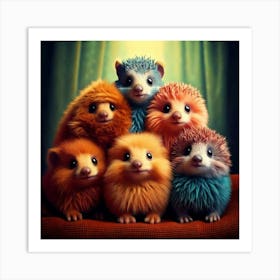 Firefly Group, Friendly, Fluffy, Creatures, Lies, Special Ability, Whimsical, Adorable, Quirky, Play (2) Art Print