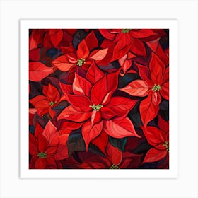 Christmas Poinsettia 2 Art Print