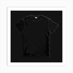 Black T - Shirt 13 Art Print