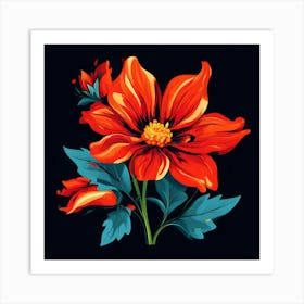 Dahlia Flower 4 Art Print