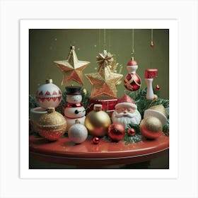 Christmas Ornaments Art Print