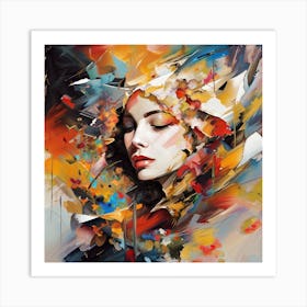 Abstract  Of A Woman Art Print