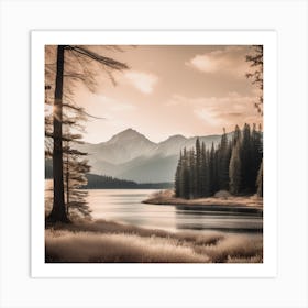 Sunrise In The Mountains Art Print