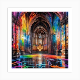 Rainbow Cathedral Art Print