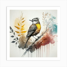 Bird On A Branch Art Print