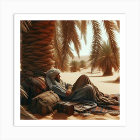 Bedouin Sleeping In Shadow 1 Art Print