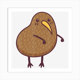 Funny Kiwi Bird Flossing Floss Dance Pose Cute Art Print