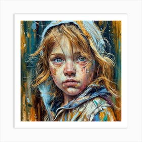 Girl With Blue Eyes 1 Art Print