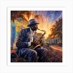 Saxophone Player 16 Art Print