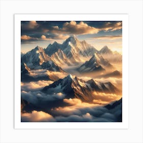 Mountains In The Clouds 1 Art Print