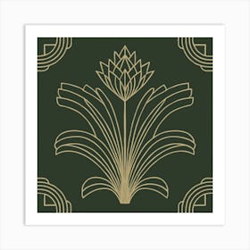 Deco Floral Art Print