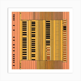 Piano Keys Pattern Art Print