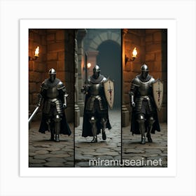 Knight In Armor Art Print