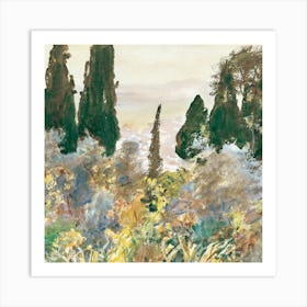 Cypress Trees 1 Art Print