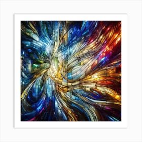 Abstract Stained Glass Art Art Print
