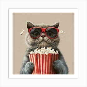 Popcorn Cat 2 Art Print