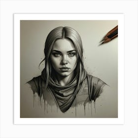 Portrait Of A Girl 3 Art Print