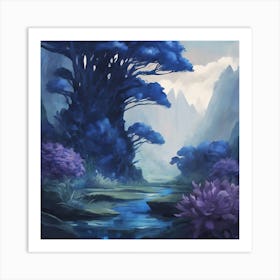 Fantasy Landscape Painting 2 Art Print