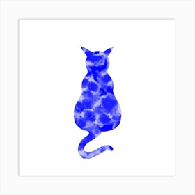 Blue Cat Art Print