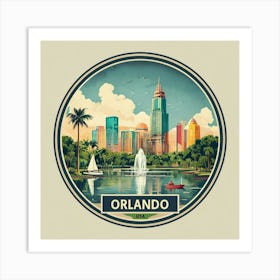 Orlando Skyline Art Print