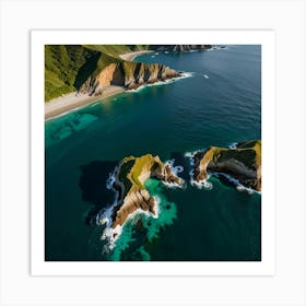 Aerial View Of The Coast 4 Art Print