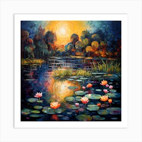 Stylish Abstractions: Monet's Echo Art Print