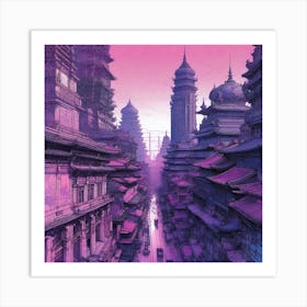 Asian City Art Print