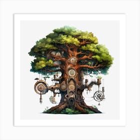 Steampunk Tree 2 Poster