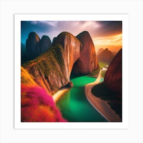 Chinese Landscape 14 Art Print