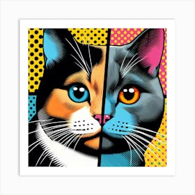 Pop Cat 9 Art Print