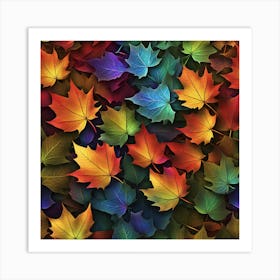 Autumn Leaves Wallpaper Art Print