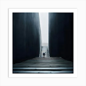 Man Walking Down The Stairs Art Print