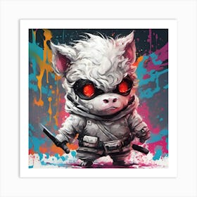 Samurai Pig 1 Art Print