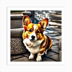 Corgi Dog 9 Art Print