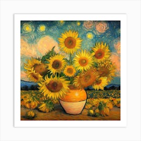 Sunflowers By Van Gogh Art Print