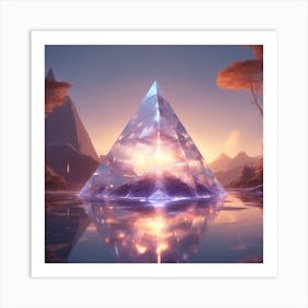 Crystalline Pyramid Art Print