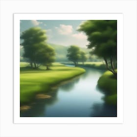 Landscape Painting 180 Art Print