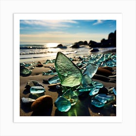 Sea Glass On The Beach 2 Art Print