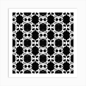 Black And White Seamless Pattern 2 Art Print