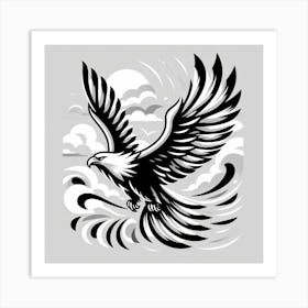 Eagle In Flight 3 Art Print