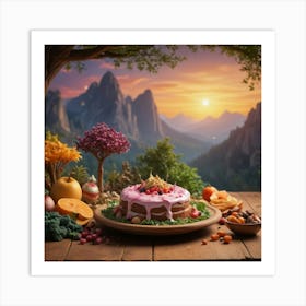 Cake In The Forest Art Print