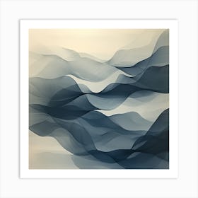 Abstract Wave Painting Art Print