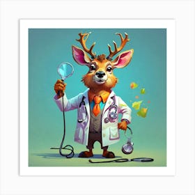 Doctor Deer 6 Art Print