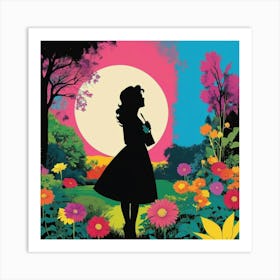 Girl In The Garden Art Print