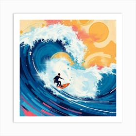 Surf the day away Art Print