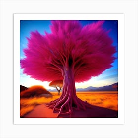 Pink Tree 1 Art Print