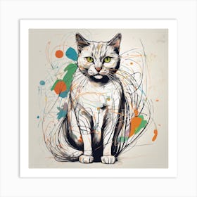 Cat Painting Art Print