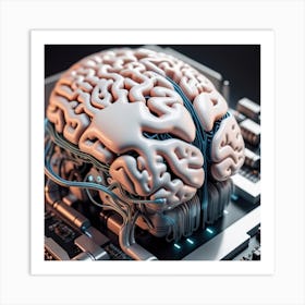 Computer Brain Art Print