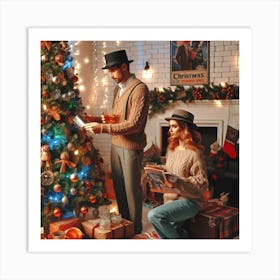 Christmas Tree Stock Videos & Royalty-Free Footage Art Print